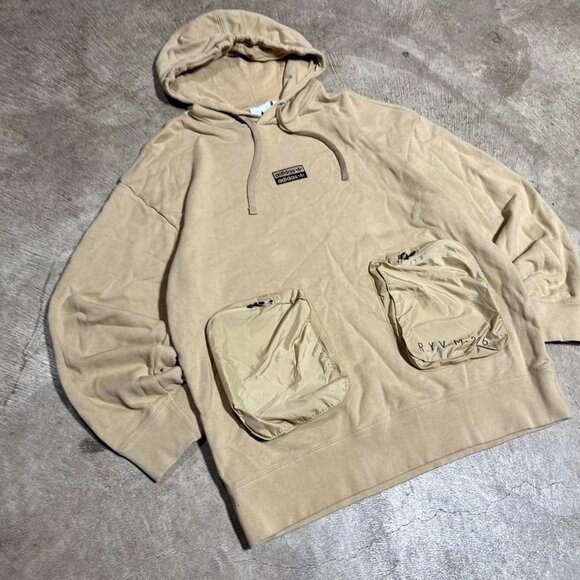 adidas Tan Hoodie with Front Pockets - Picture 6 of 8